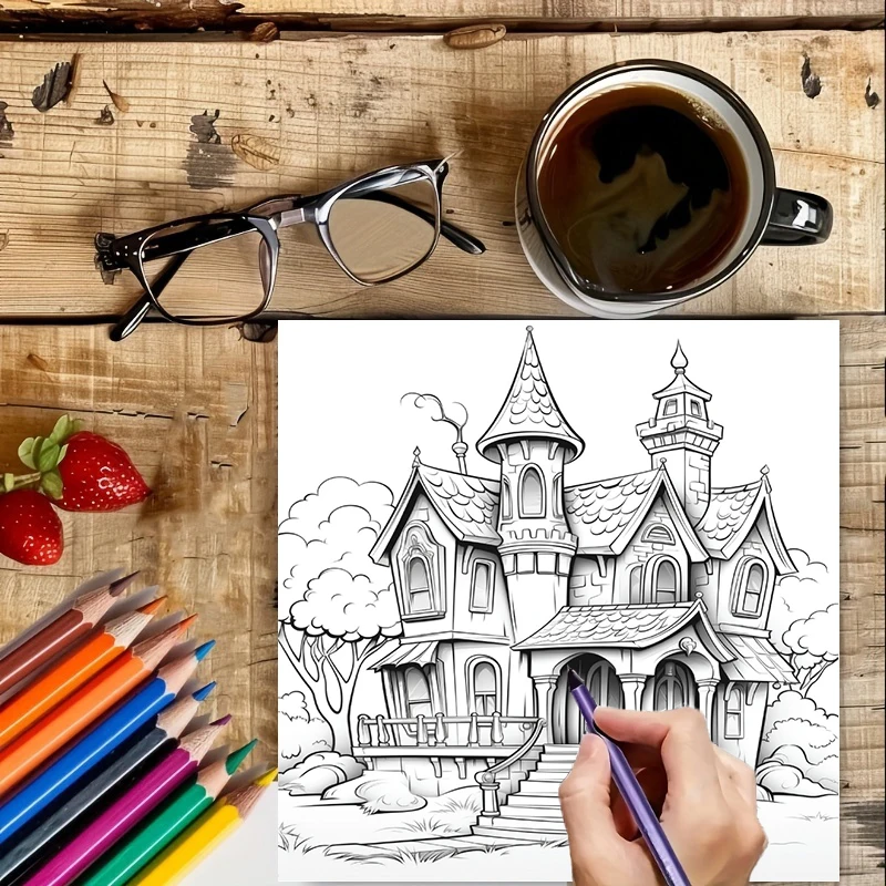 Libro de Colorear de Casas Enc - Chalk Bag reseña y precio