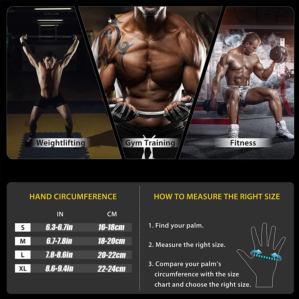 1 par de guantes de gimnasio d - Weightlifting Gloves reseña y precio