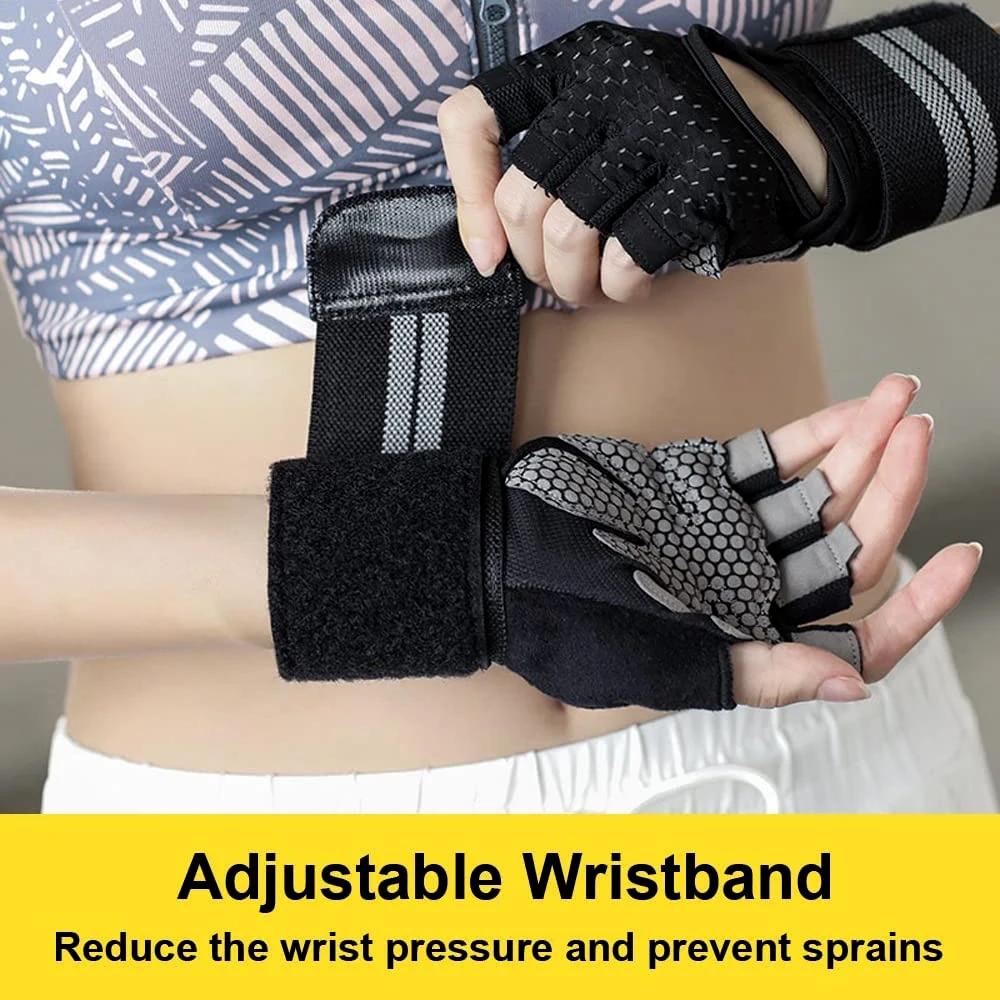 1 par de guantes de gimnasio d - Weightlifting Gloves reseña y precio